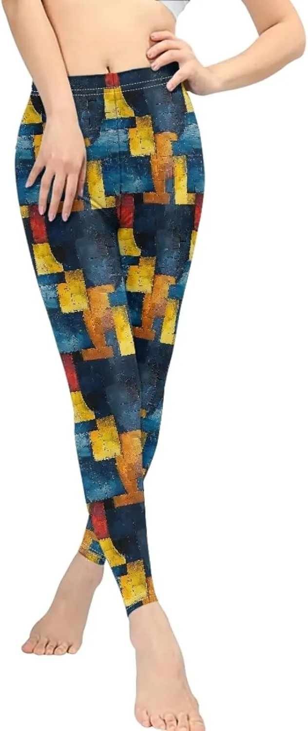 Irisjudy Christmas Elk Leggings for Women Thanksgiving Pumpkin High Waist Tummy Control Legging Purple Bat Running Yoga Pants