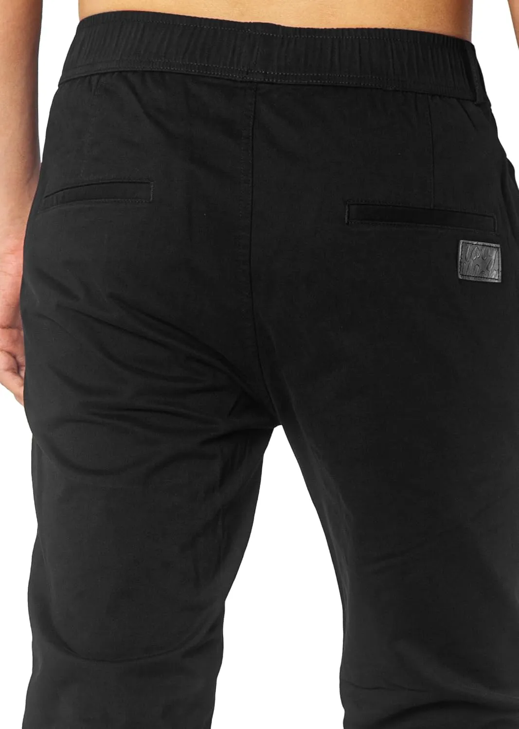 ITALYMORN Khaki Chino Joggers for Men Cotton Twill Casual Pants with Pockets