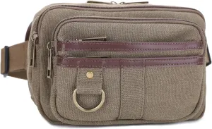 JESSIE & JAMES Klamath Canvas Concealed Carry Belt Bag, Adjustable Crossbody Fanny Packs for Men Women OLIVE
