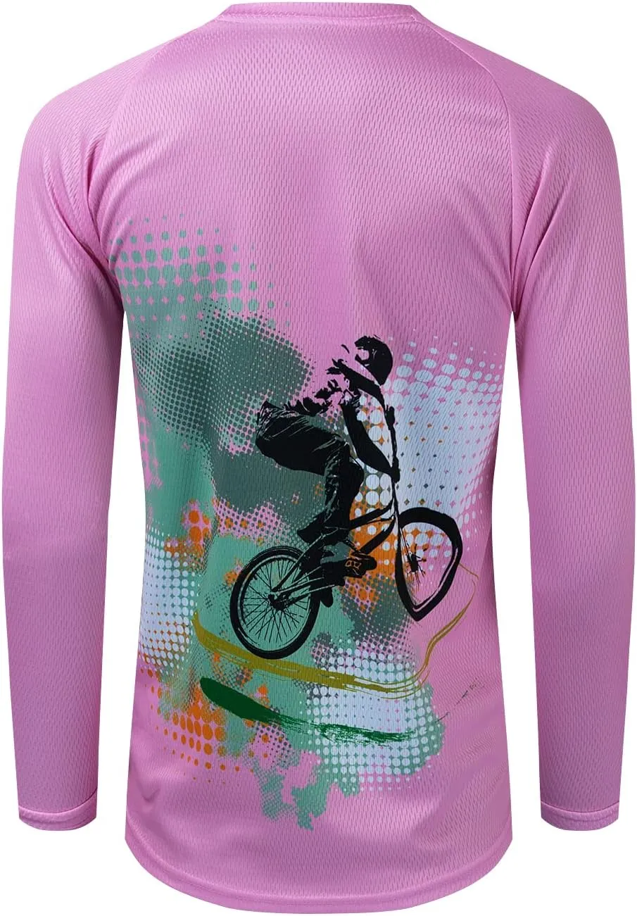 JPOJPO Women's Cycling Jersey MTB Downhill T-Shirt Long Sleeve Motorcycle Motocross Off-Road Clothing Quick-Dry S-XXL