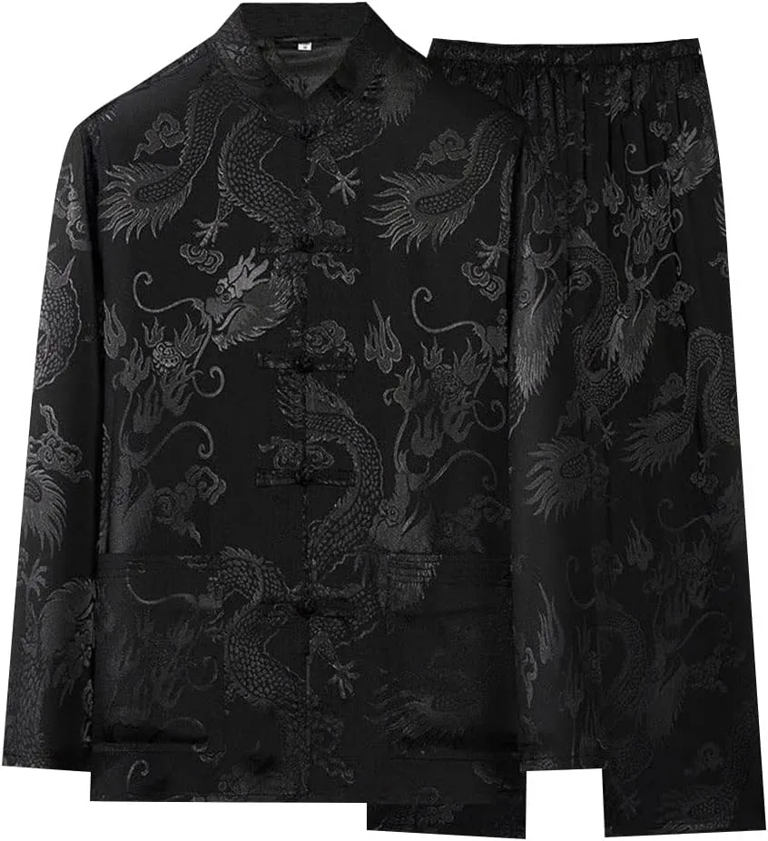 Kung Fu Uniform for Men Shirt Suit Chinese Traditional Tang Hanfu Martial Arts Wing Chun Tai Chi Training Cloth Pants