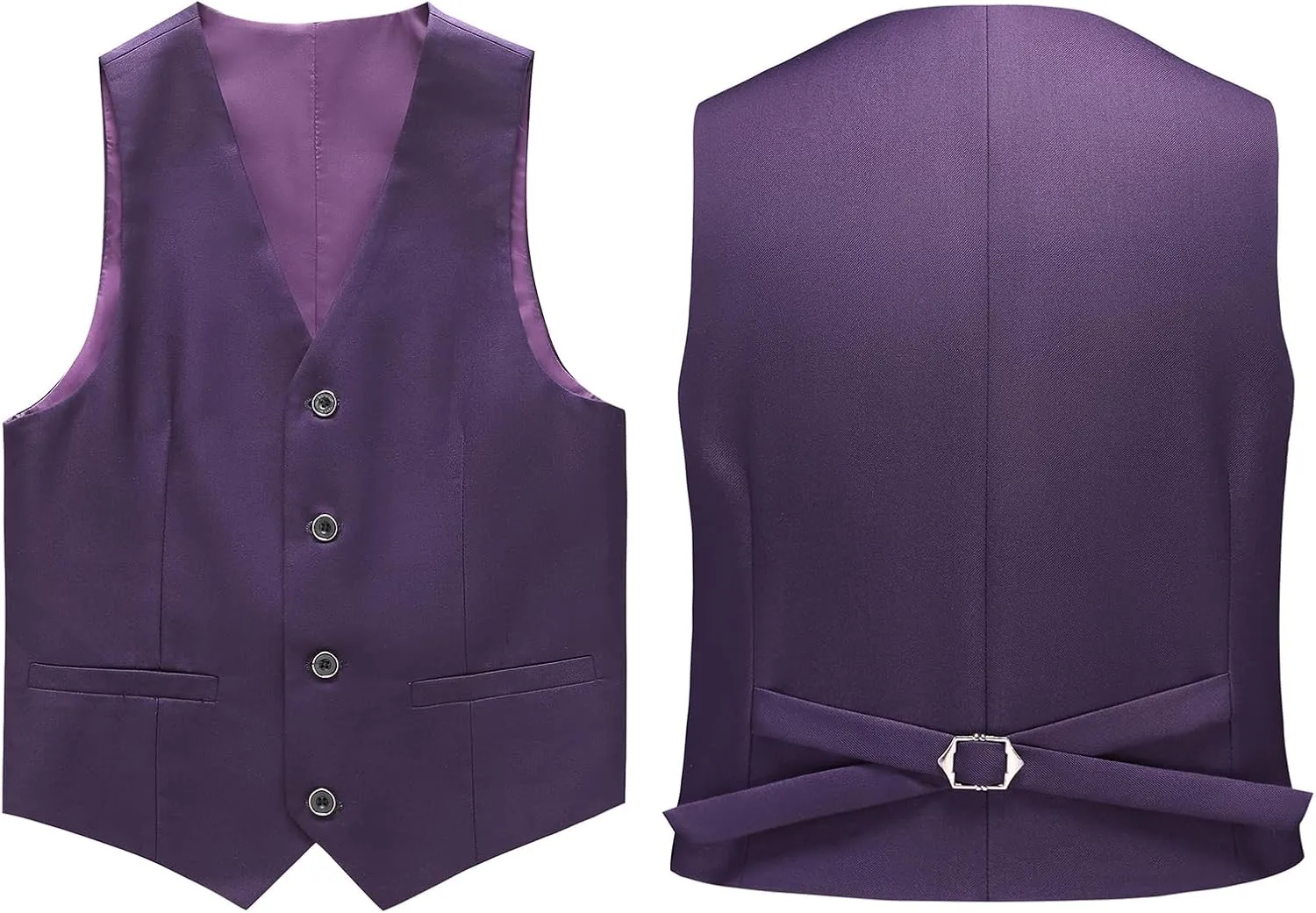 Lamgool Boys Suits 3 Piece Slim Fit One Button Tuxedo Jacket Vest and Pant for Kids Prom Wedding Formal Set Size 4-14 Years