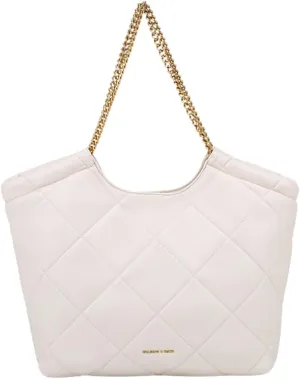 Large Quilted HandBags for Women Big Capacity Vintage Travel Purse Boho Shoulder Bag with Chain and Zipper