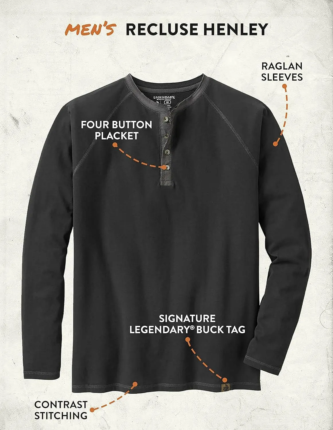 Legendary Whitetails Men's Recluse Henley