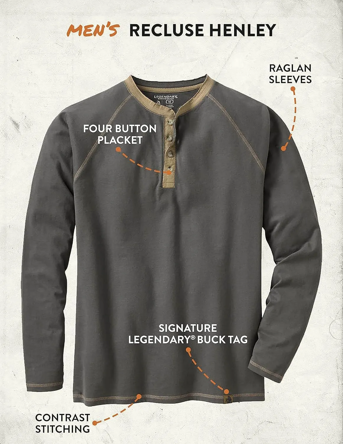 Legendary Whitetails Men's Recluse Henley