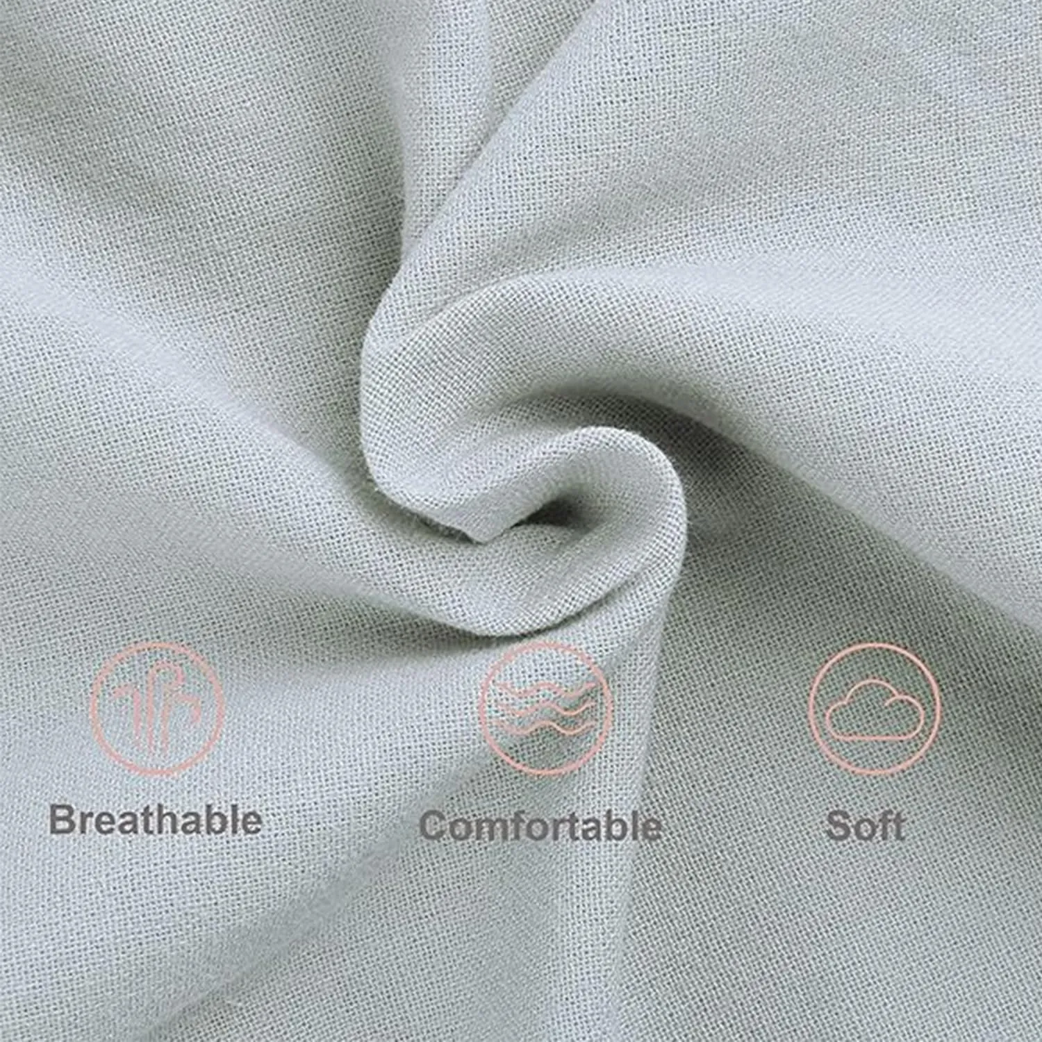 Linen Pants Women Wide Leg Casual Pants High Waist Drawstring Beach Summer Trousers with Pockets