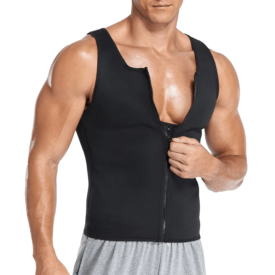 Men Sweat Compression Waist Trainer Top Vest