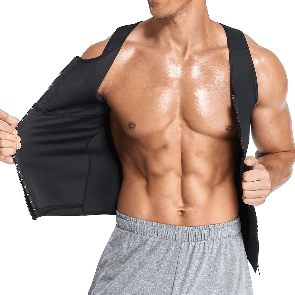 Men Sweat Compression Waist Trainer Top Vest
