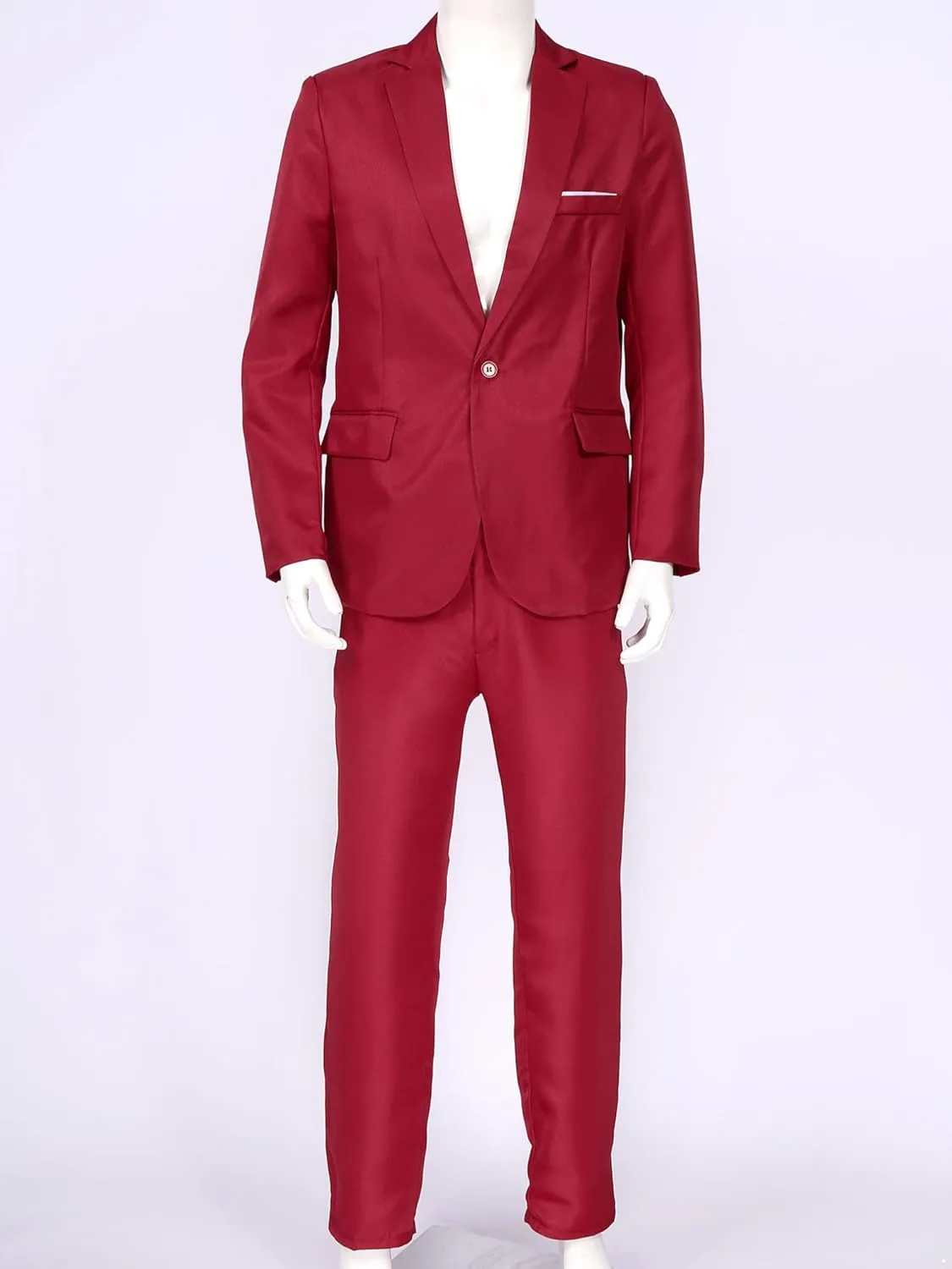 Mens 2 Piece Slim Fit Wedding Tuxedo Suit One Button Notch Lapel Blazer Jacket with Pants Set