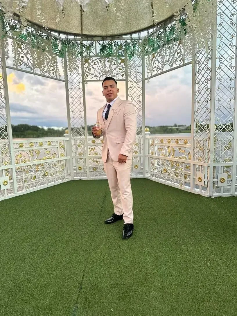 Mens 3 Piece Suits for Men Slim Fit Double Breasted Suit Men Wedding Prom Suits