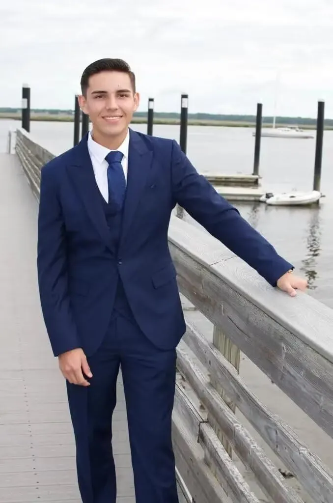 Mens 3 Piece Suits for Men Slim Fit Double Breasted Suit Men Wedding Prom Suits