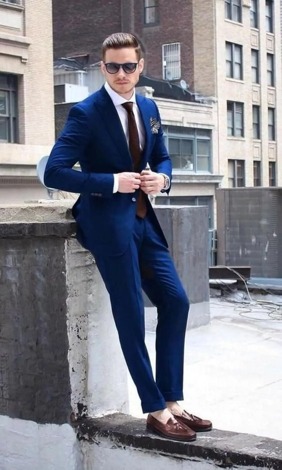 Mens 3 Piece Suits for Men Slim Fit Double Breasted Suit Men Wedding Prom Suits