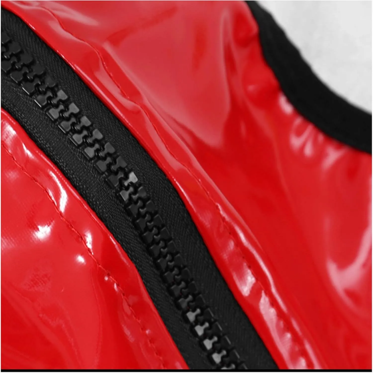 Men's PU Leather Shorts Zipper Front Bulge Pouch G-String Thong Briefs Panties Low Rise T-Back Sexy Underwear