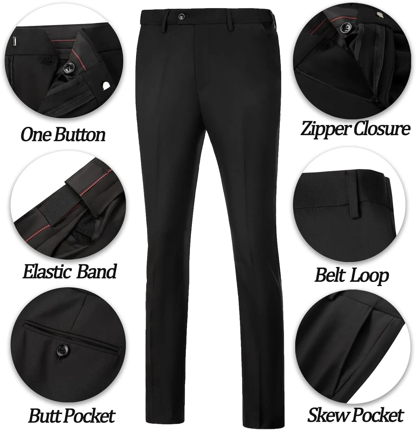 Mens Suit 3 Piece Double Breasted Suit Men Slim Fit Formal Tuxedo Suit Set Groomsmen Wedding Prom Suits