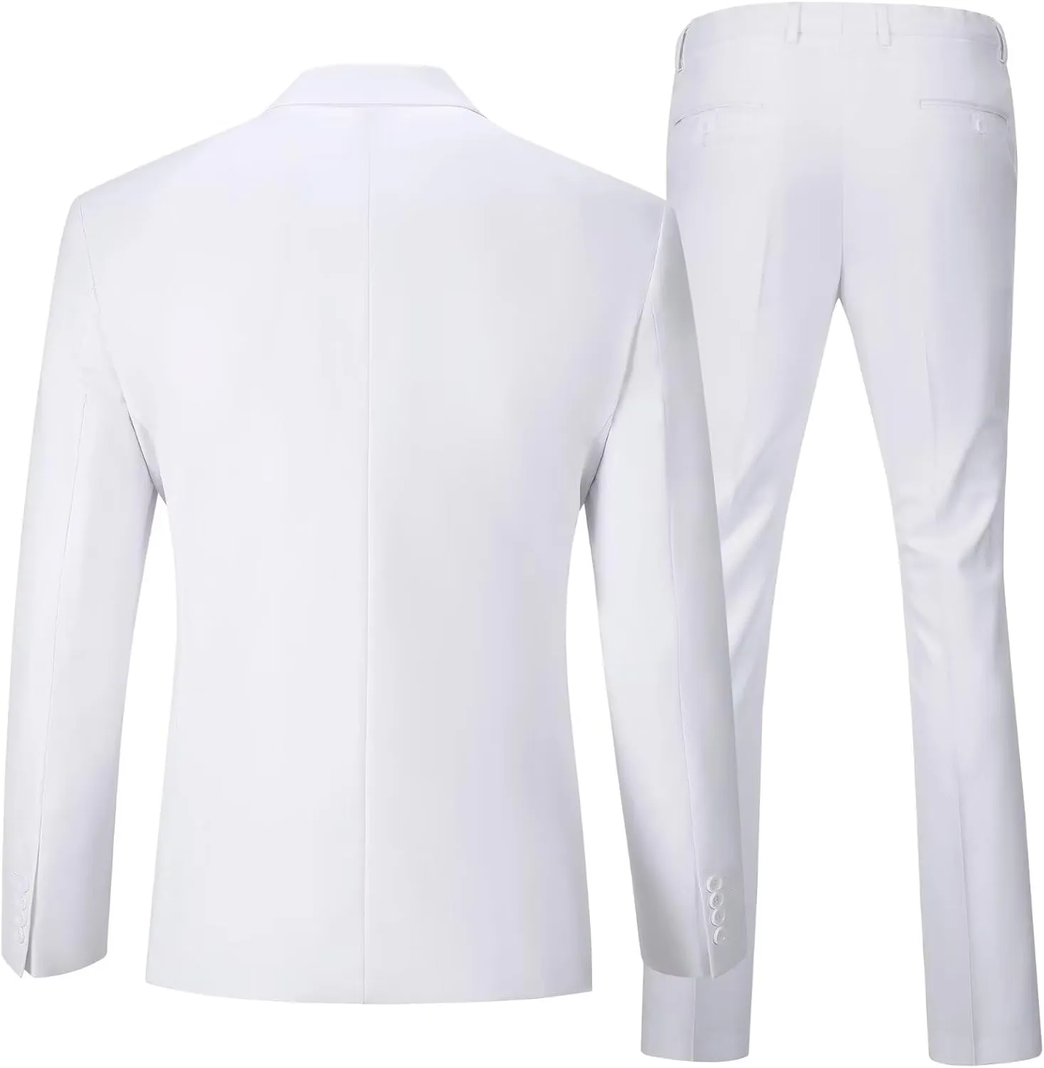 Mens Suit Slim Fit 3 Piece Suit Blazer Vest Pants Sets with Bow Tie Handkercher Brooch for Men for Wedding Prom Party