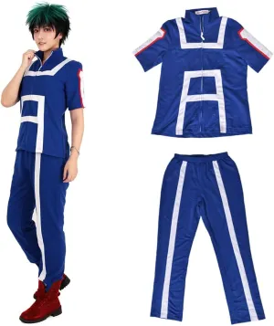 miccostumes Unisex High School Gym Uniform Training Suit Cosplay Sportswear Outfit