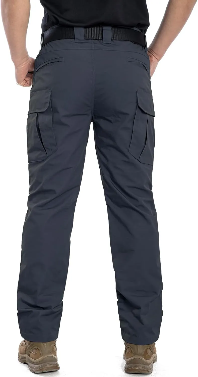 NAVEKULL Men's Outdoor Tactical Pants Rip Stop Lightweight Waterproof Military Combat Cargo Work Hiking Pants