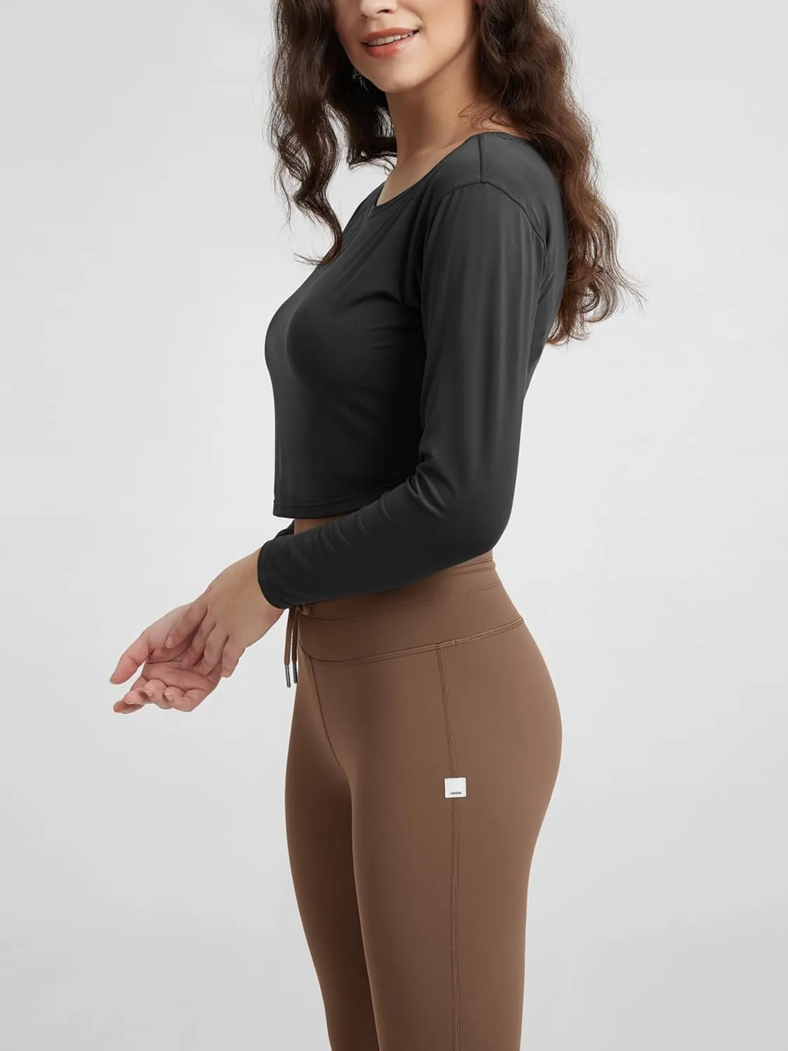 ODODOS Women's Drawstring Tie Daily Leggings 25" / 28" High Waist Workout Yoga Pants