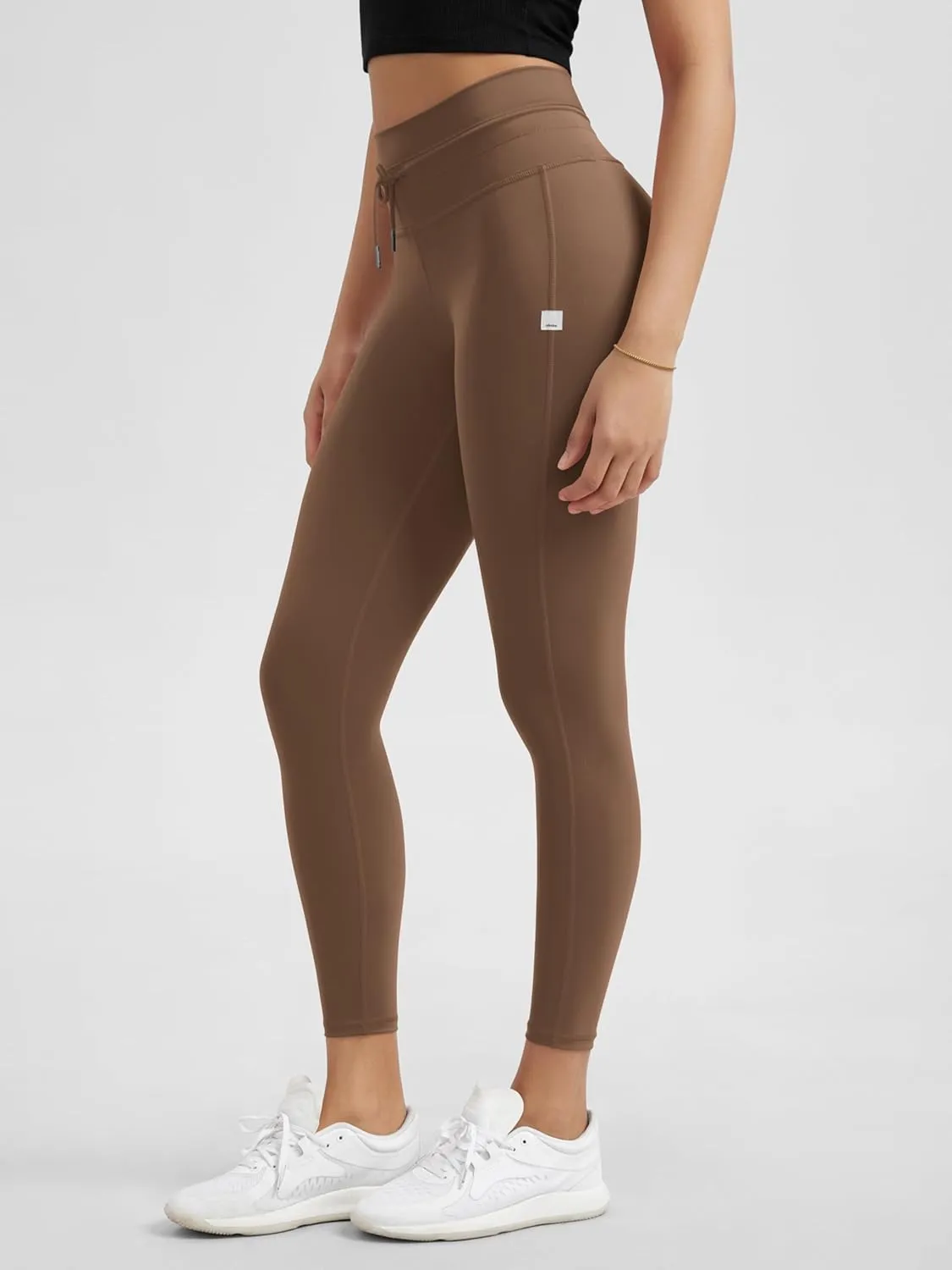 ODODOS Women's Drawstring Tie Daily Leggings 25" / 28" High Waist Workout Yoga Pants