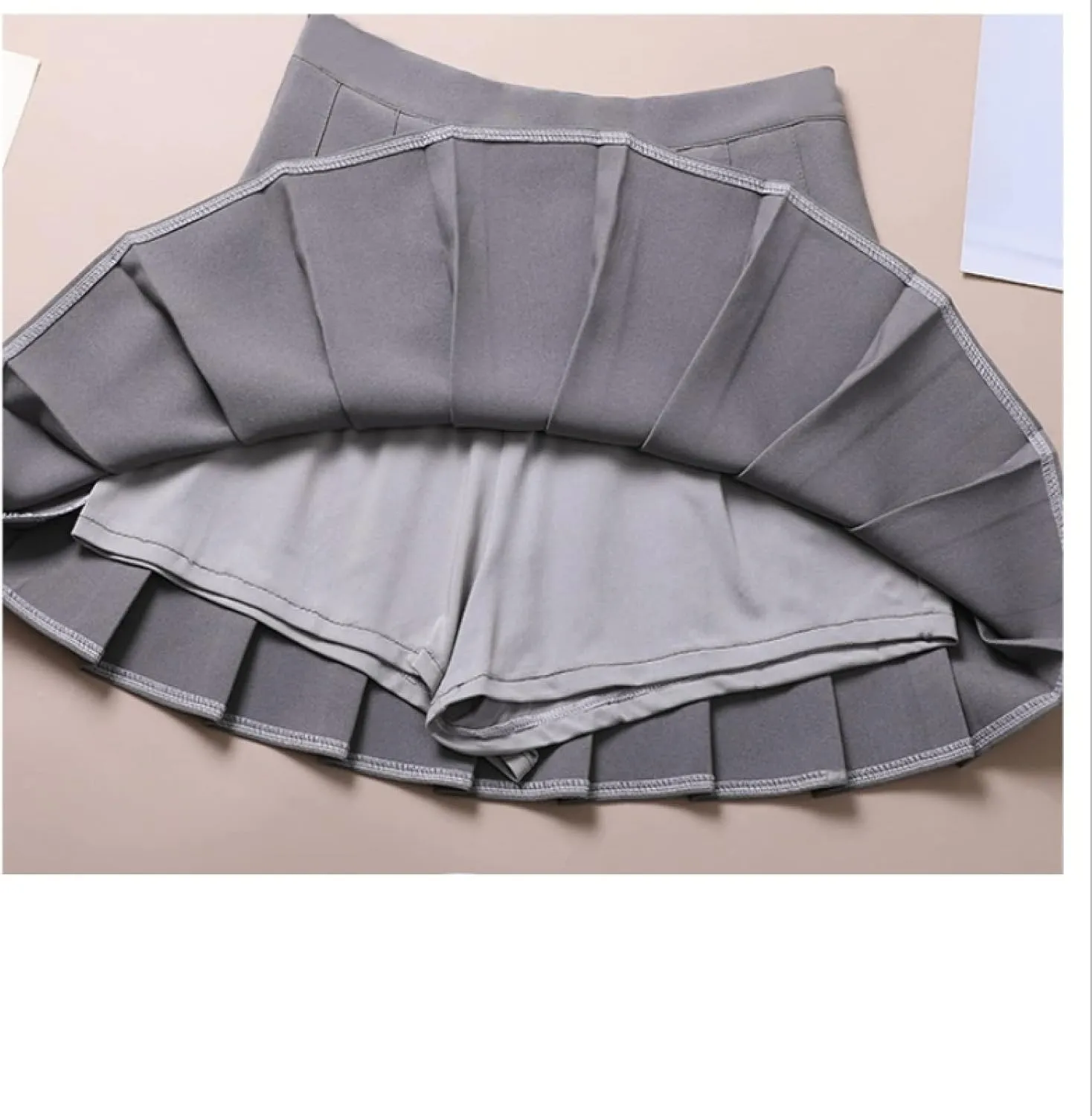 OFFSUM Womens Short Skirts - Mini Pleated Skirt Spring Summer Women Korean Style Fashion Clothing High Waist Casual C