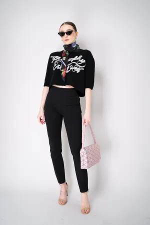 Philosophy di Lorenzo Serafini Cashmere Pullover with Lace Embroidery in Black