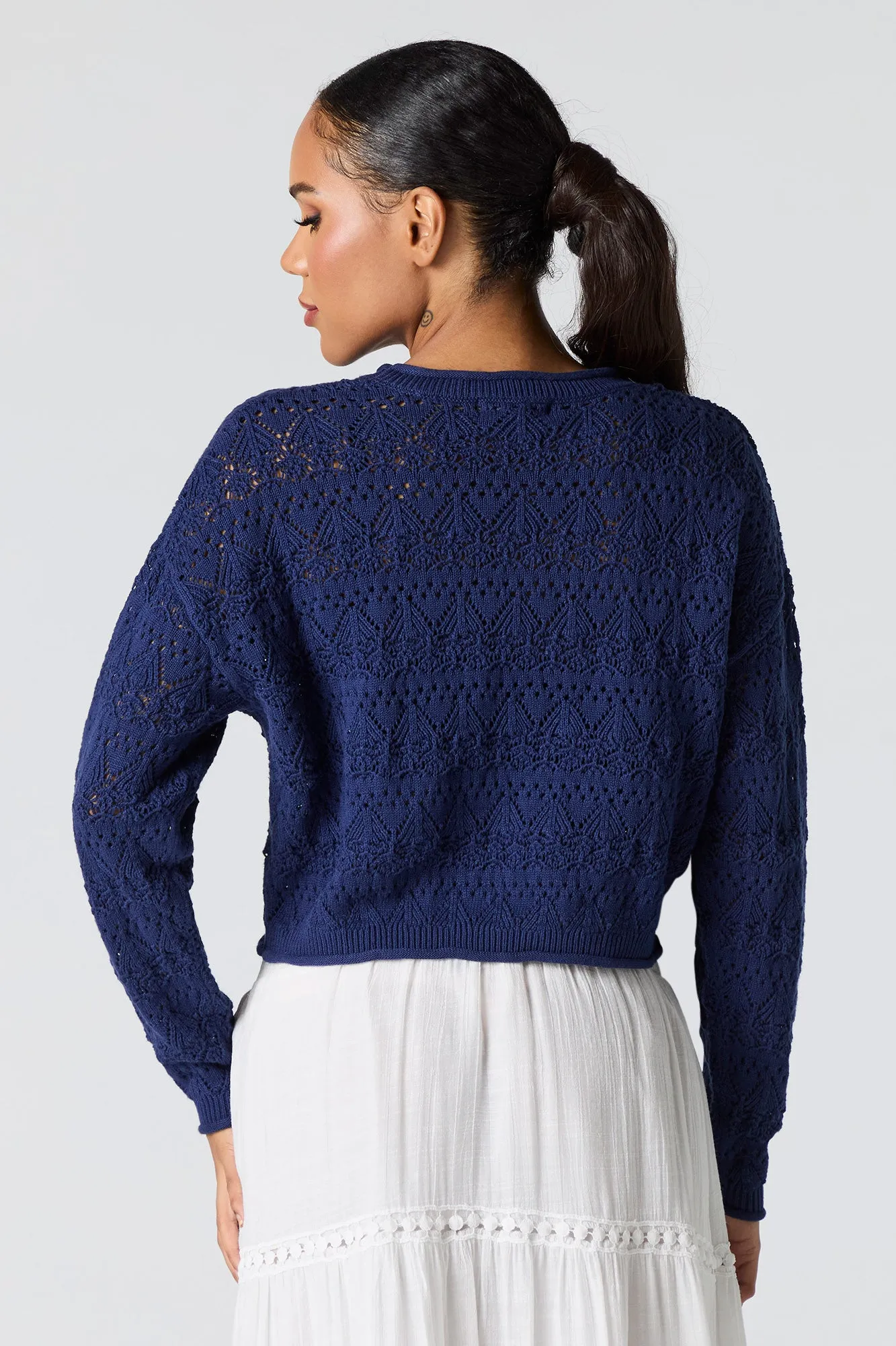 Pointelle Knit Sweater