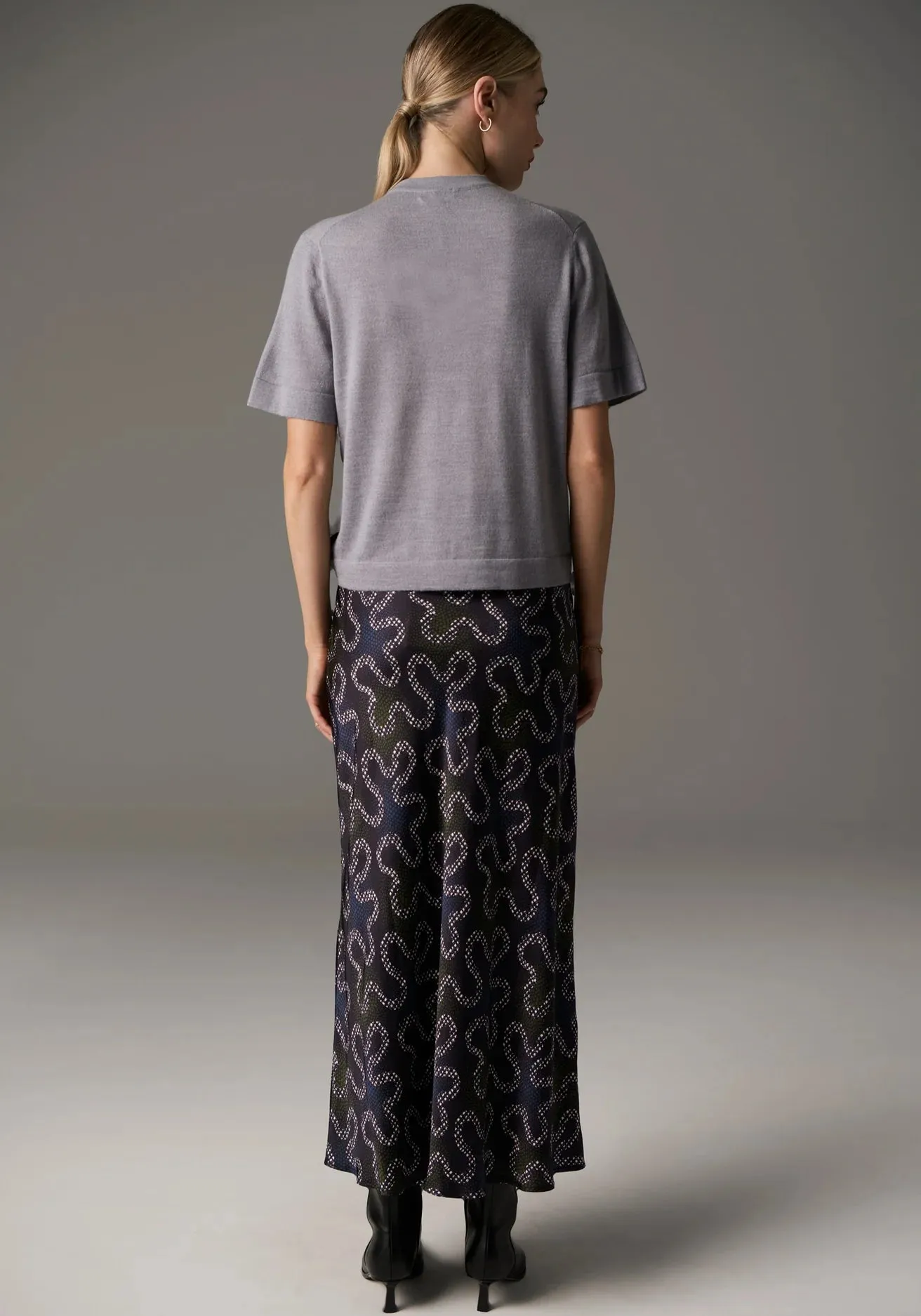 POL - Bennet Tee Knit - Silver/Ink/Mist