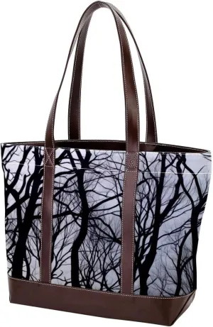 Purses for Women,Tote Bag for Women,Handbags for Women,Black and White Vintage Tree