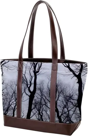 Purses for Women,Tote Bag for Women,Handbags for Women,Black and White Vintage Tree