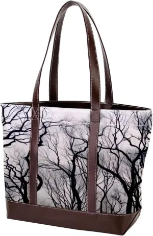 Purses for Women,Tote Bag for Women,Handbags for Women,Black and White Vintage Tree