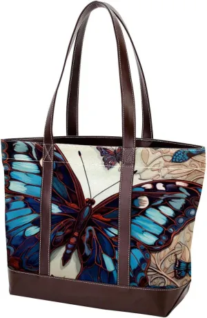 Purses for Women,Tote Bag for Women,Handbags for Women,Butterfly Vintage Floral