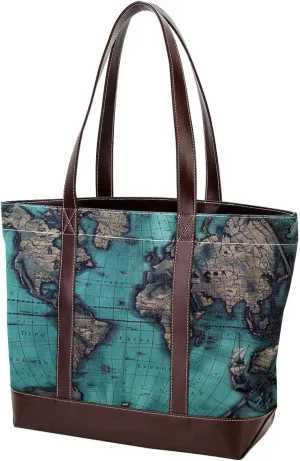 Purses for Women,Tote Bag for Women,Handbags for Women,Compass Vintage Earth