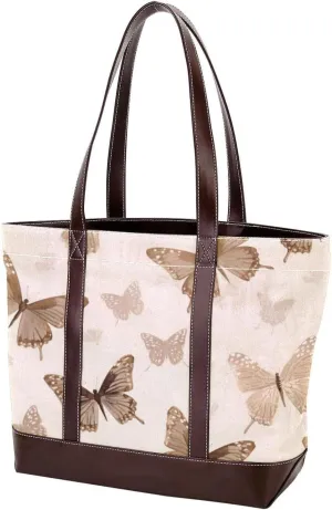 Purses for Women,Tote Bag for Women,Handbags for Women,Vintage Background Butterfly