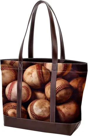 Purses for Women,Tote Bag for Women,Handbags for Women,Vintage Baseball Art Pattern
