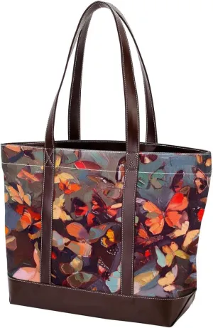 Purses for Women,Tote Bag for Women,Handbags for Women,Vintage Butterfly Colorful