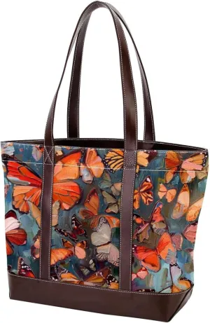 Purses for Women,Tote Bag for Women,Handbags for Women,Vintage Butterfly Colorful