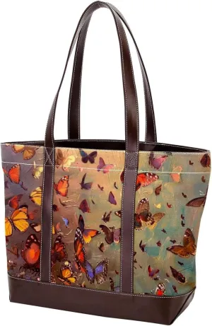 Purses for Women,Tote Bag for Women,Handbags for Women,Vintage Butterfly Colorful