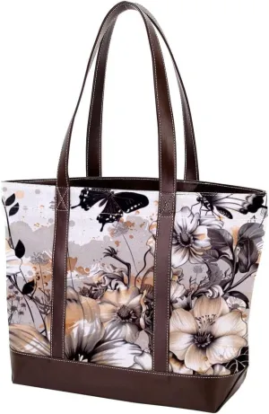 Purses for Women,Tote Bag for Women,Handbags for Women,Vintage Flowers and Butterflies