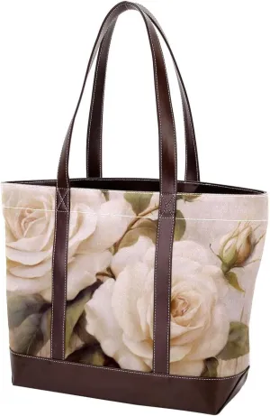 Purses for Women,Tote Bag for Women,Handbags for Women,Vintage Flowers Blooms