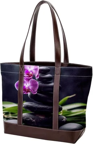Purses for Women,Tote Bag for Women,Handbags for Women,Vintage Forest Leaf Flower Stone