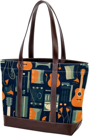 Purses for Women,Tote Bag for Women,Handbags for Women,Vintage Guitar Music