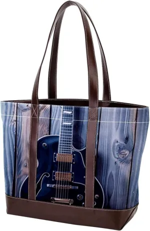 Purses for Women,Tote Bag for Women,Handbags for Women,Vintage Guitar Wooden Board