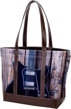 Purses for Women,Tote Bag for Women,Handbags for Women,Vintage Guitar Wooden Board