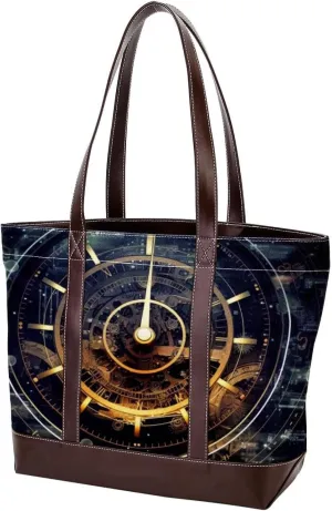 Purses for Women,Tote Bag for Women,Handbags for Women,Vintage Mechanical Clock