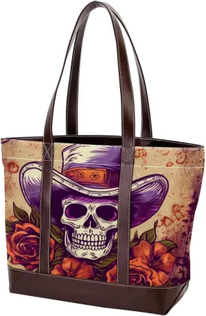 Purses for Women,Tote Bag for Women,Handbags for Women,Vintage Mexican Sugar Skull