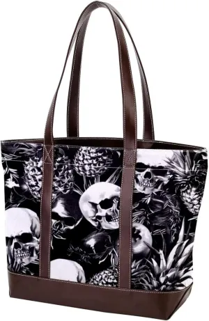 Purses for Women,Tote Bag for Women,Handbags for Women,Vintage Pineapple Skull