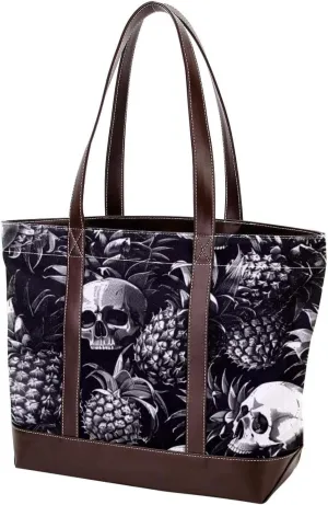 Purses for Women,Tote Bag for Women,Handbags for Women,Vintage Pineapple Skull