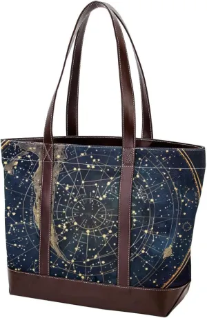 Purses for Women,Tote Bag for Women,Handbags for Women,Vintage Space Constellation Planet