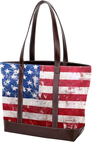 Purses for Women,Tote Bag for Women,Handbags for Women,Vintage Style America Flag