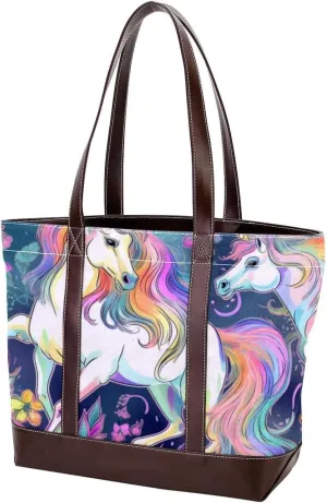 Purses for Women,Tote Bag for Women,Handbags for Women,Vintage Style with Unicorns